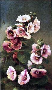  Charles Ethan Porter Pink Hollyhocks - Art Print