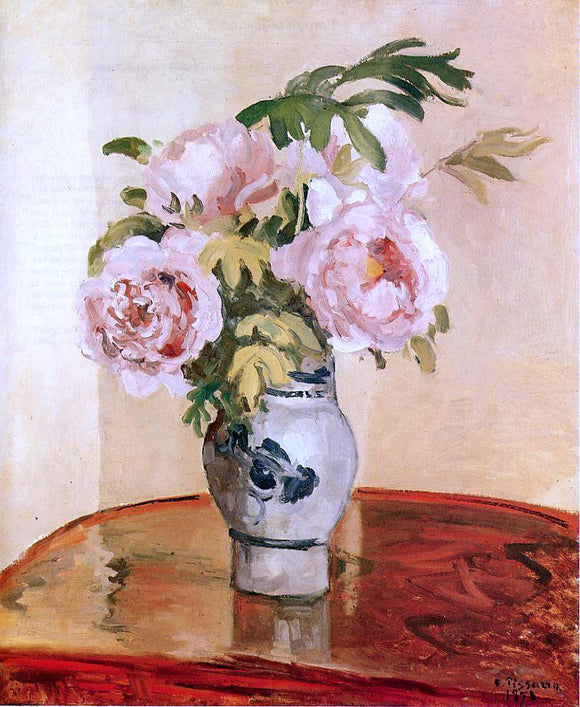  Camille Pissarro Pink Peonies - Art Print