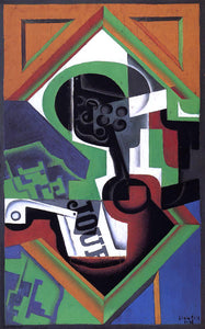  Juan Gris Pipe and Fruit Dish with Grapes - Art Print