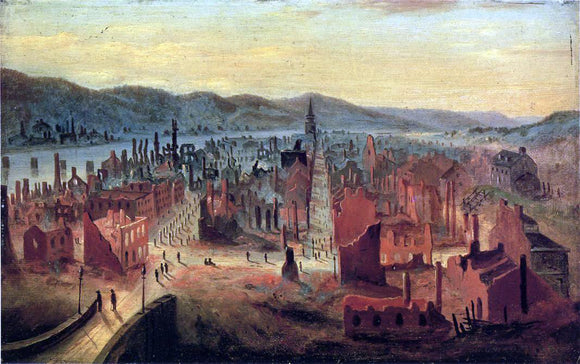  William Coventry Wall Pittsburgh after the Fire, 1845, from Boyd's Hill - Art Print