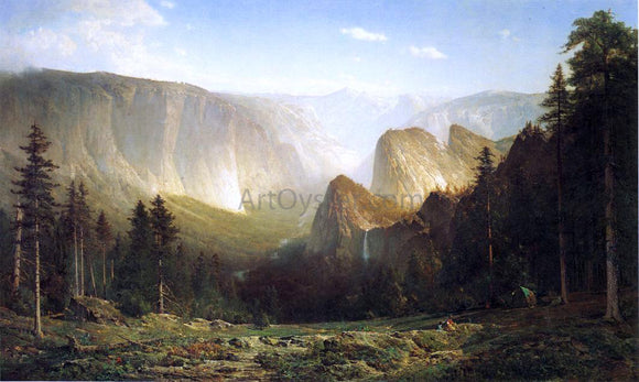  Thomas Hill Piute camp, Great Canyon of the Sierra, Yosemite - Art Print