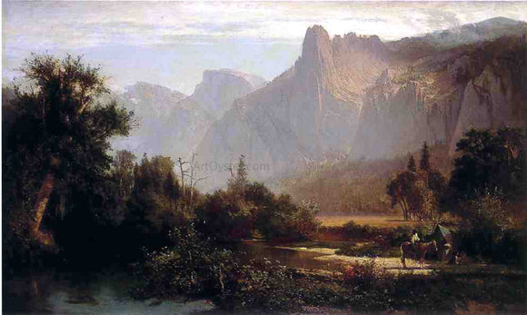  Thomas Hill Piute Indian Family in Yosemite Valley - Art Print