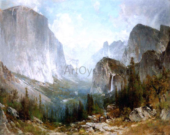  Thomas Hill Piute Indians at the Gates of Yosemite - Art Print