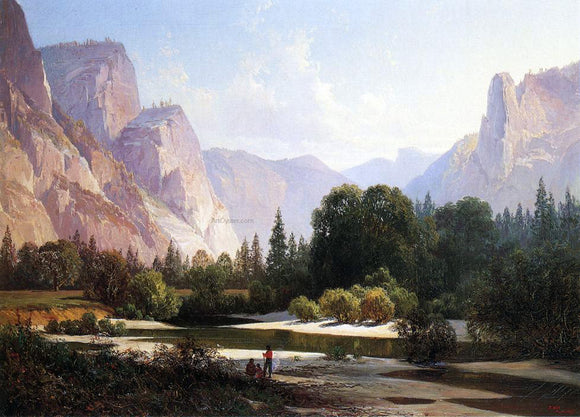  Thomas Hill Piute Indians in Yosemite Valley - Art Print
