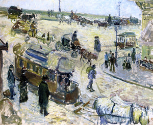  Camille Pissarro Place de la Republique, Rouen (with Tramway) - Art Print