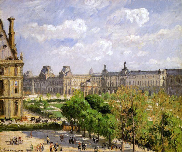 Camille Pissarro Place du Carrousel, the Tuileries Gardens - Art Print