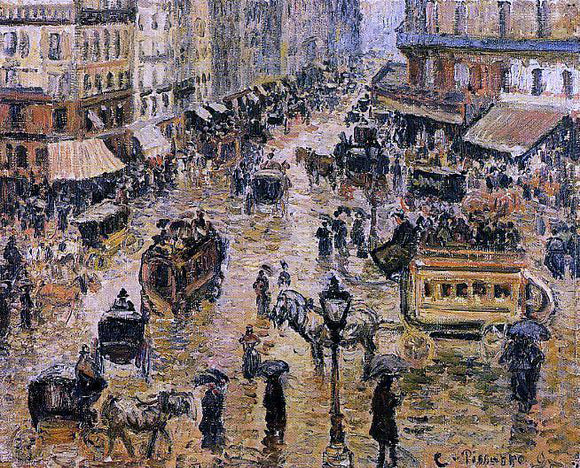  Camille Pissarro Place du Havre, Paris; Rain - Art Print