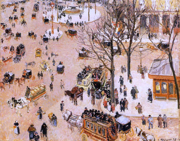  Camille Pissarro Place du Theatre Francais - Art Print