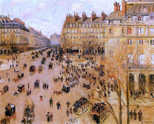  Camille Pissarro Place du Thretre Francais: Sun Effect - Art Print