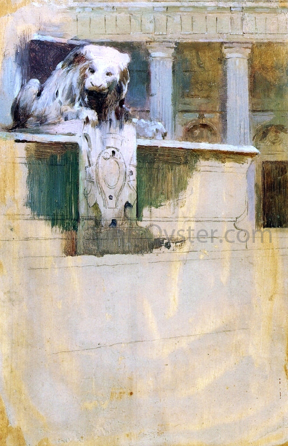  Theodore Robinson Place St. Sulpice, Paris (unfinished) - Art Print