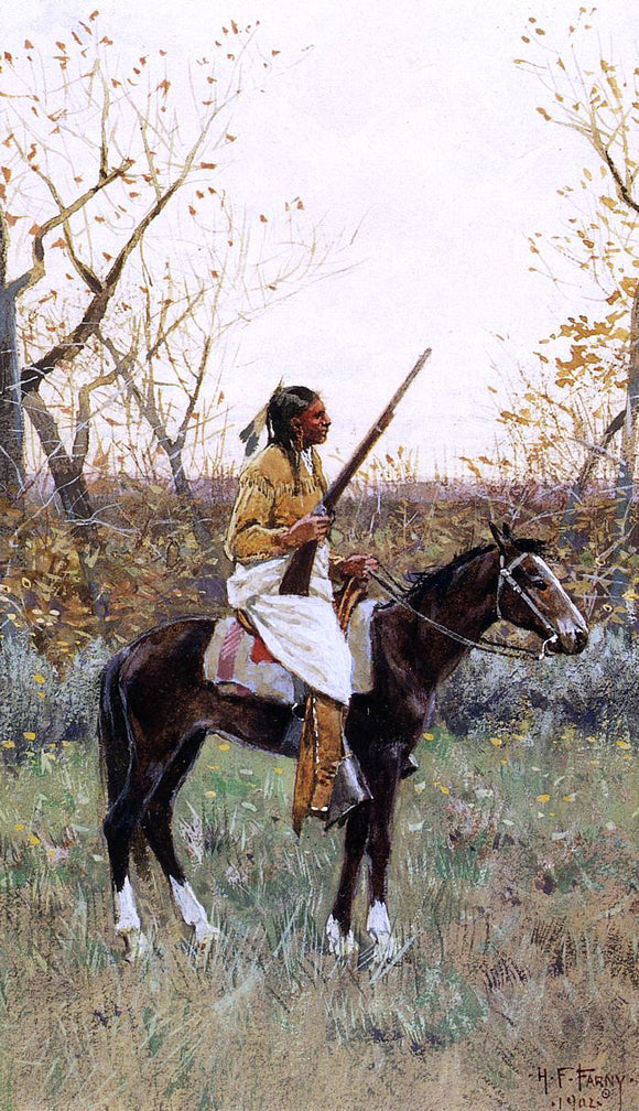  Henry F Farney Plains Indian - Art Print