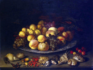  Balthasar Van der Ast Plate with Fruits and Shells - Art Print