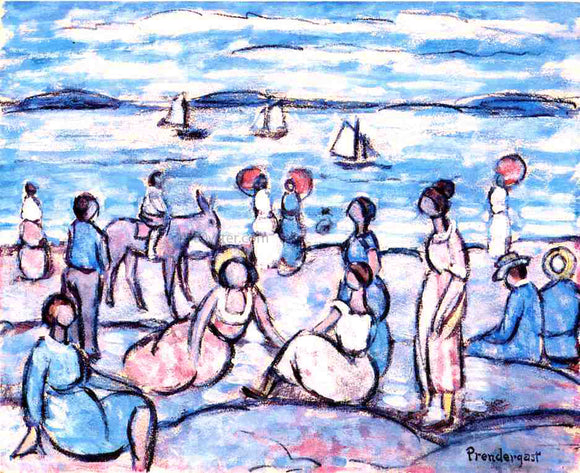  Maurice Prendergast Playing at Salem, Massachusetts - Art Print