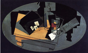 Juan Gris Playing Cards and Siphon - Art Print