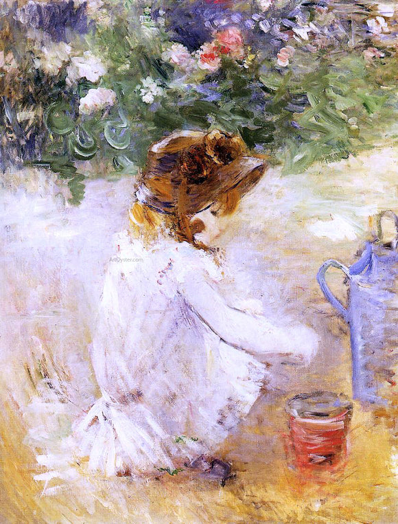  Berthe Morisot Playing in the Sand - Art Print