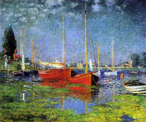  Claude Oscar Monet A Pleasure Boat at Argenteuil - Art Print