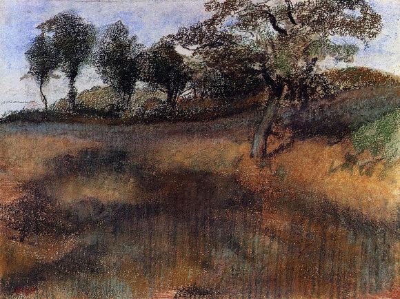  Edgar Degas Plowed Field - Art Print