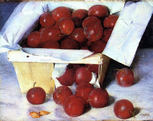  Joseph Decker Plums in a Basket - Art Print