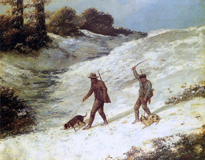  Gustave Courbet Poachers in the Snow - Art Print