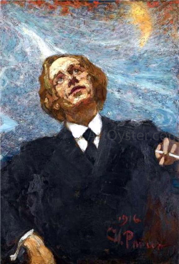  Ilia Efimovich Repin Poet-futurist (portrait of Vladimir Vladimirovich Mayakovsky) - Art Print