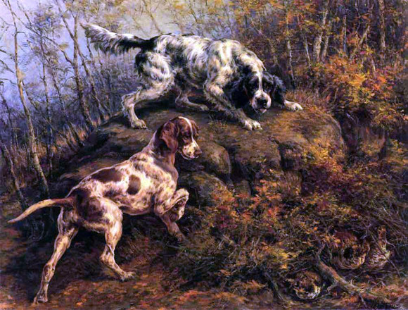  Edmond H Osthaus Pointer, Setter and Grouse - Art Print