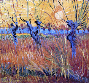  Vincent Van Gogh Pollard Willow with Setting Sun - Art Print