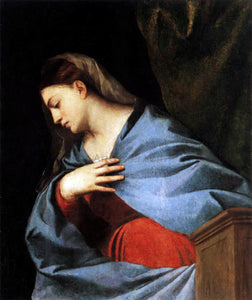  Titian Polyptych of the Resurrection: Virgin Annunciate - Art Print
