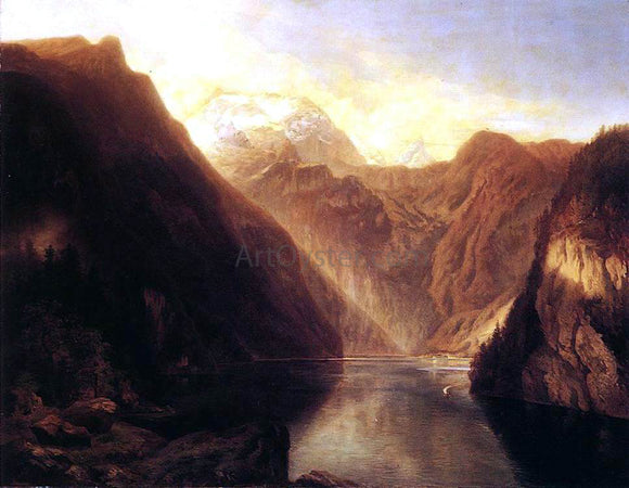  Sandor Brodszky Pond in the Alps - Art Print