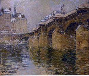  Gustave Loiseau Pont Neuf in the Snow - Art Print