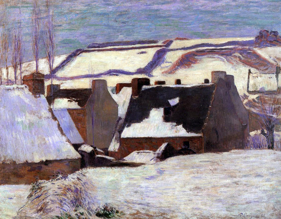  Paul Gauguin Pont-Aven in the Snow - Art Print