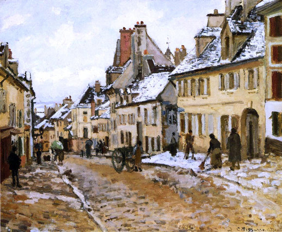  Camille Pissarro Pontoise, the Road to Gisors in Winter - Art Print