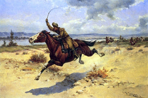  Herman W Hansen A Pony Express Rider - Art Print