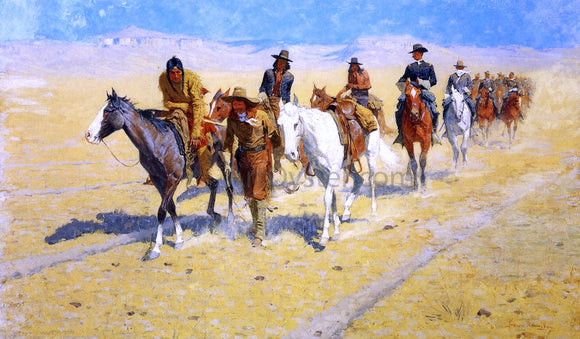  Frederic Remington Pony Tracks in the Buffalo Trails - Art Print