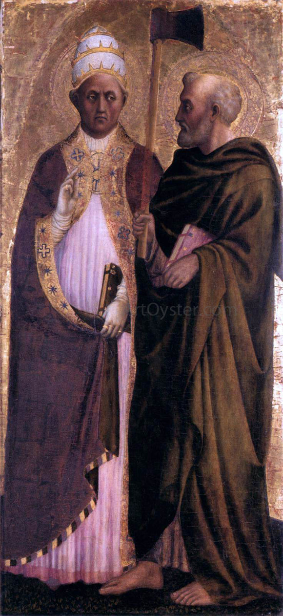  Masolino Da panicale Pope Gregory the Great and St Matthias - Art Print