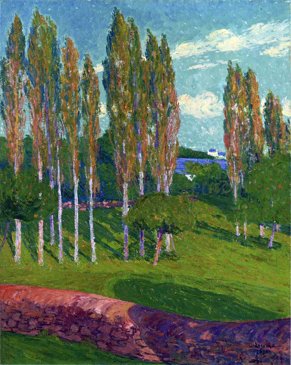  Gustave Loiseau Poplars in Spring - Art Print