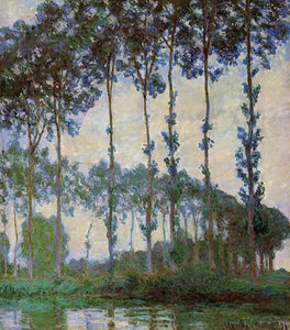  Claude Oscar Monet Poplars on the Banks of the River Epte, Overcast Weather - Art Print