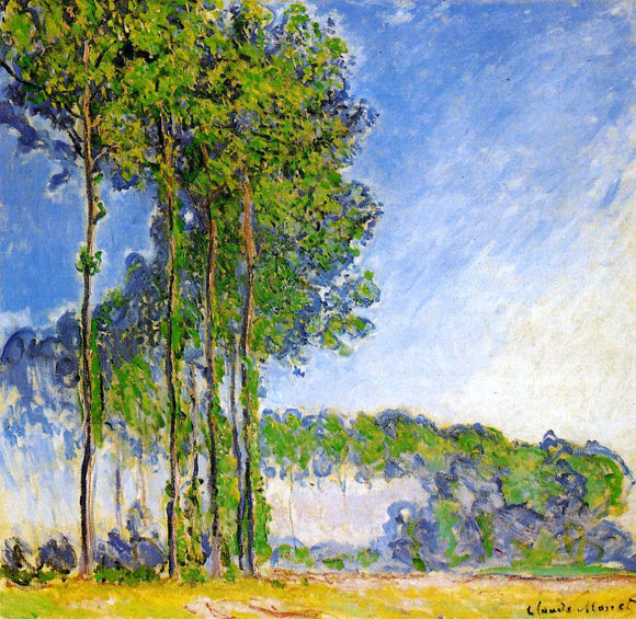  Claude Oscar Monet Poplars, View from the Marsh - Art Print