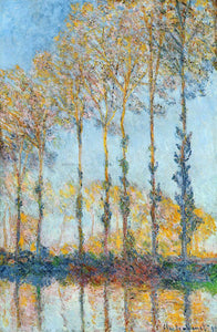 Claude Oscar Monet Poplars, White and Yellow Effect - Art Print
