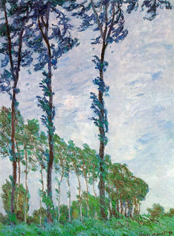  Claude Oscar Monet Poplars, Wind Effect - Art Print