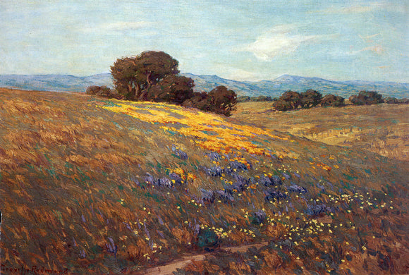  Granville Redmond Poppies and Lupines - Art Print