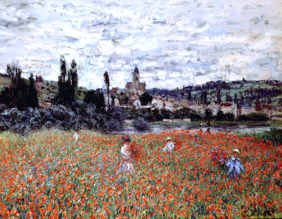  Claude Oscar Monet Poppies near Vetheuil - Art Print