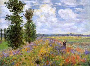  Claude Oscar Monet A Poppy Field, Argenteuil - Art Print