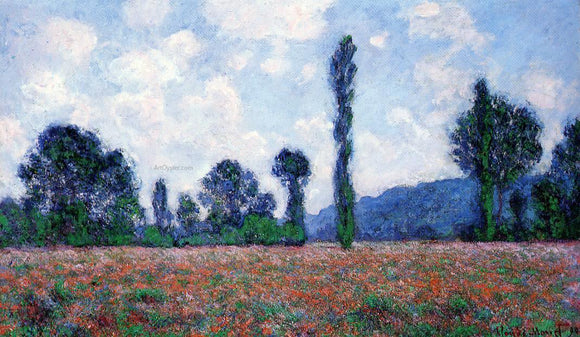  Claude Oscar Monet Poppy Field, Giverny - Art Print