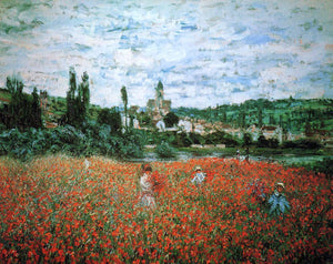  Claude Oscar Monet Poppy Field near Vetheuil - Art Print