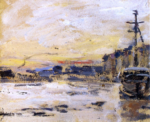  Eugene-Louis Boudin Port at Low Tide - Art Print