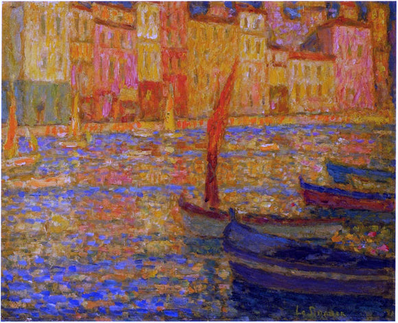  Henri Le Sidaner Port at Villefranche - Art Print