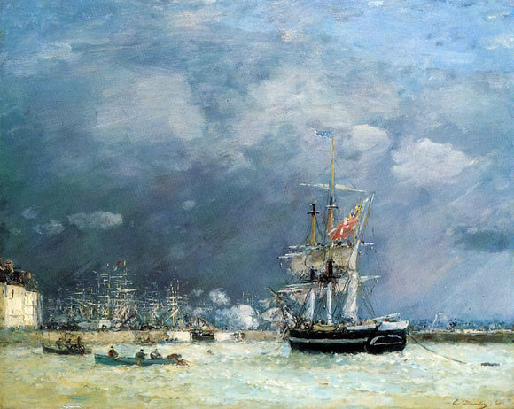  Eugene-Louis Boudin Port du Havre, in the Evening - Art Print