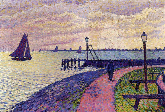  Theo Van Rysselberghe Port Entrance at Volendam - Art Print