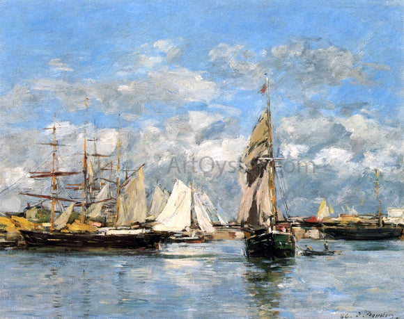  Eugene-Louis Boudin Port of Trouville, High Tide - Art Print