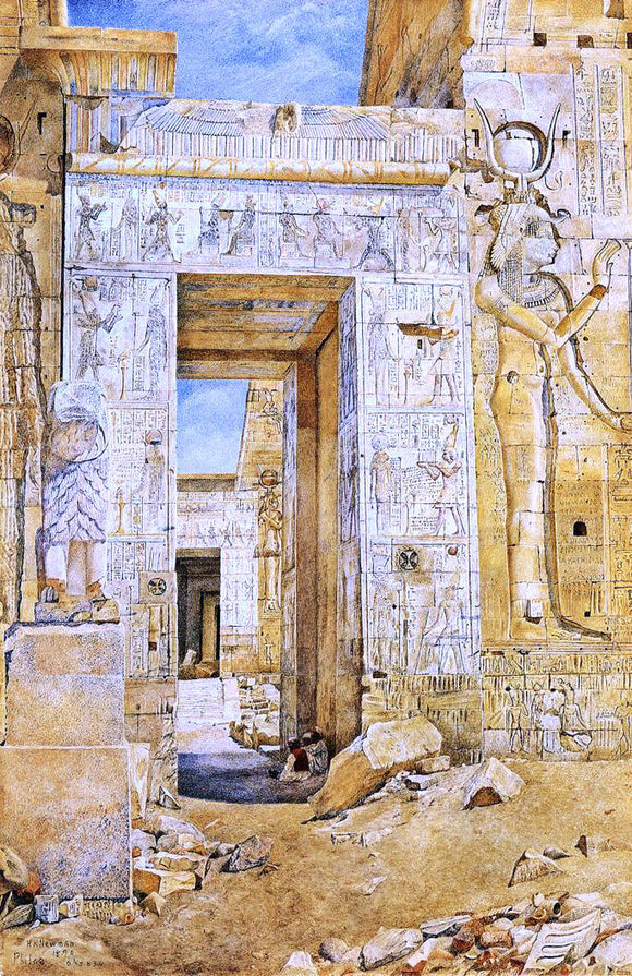  Henry Roderick Newman A Portal of Nectanebus, Philae - Art Print